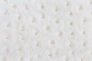 Wandcirkels aluminium White genuine ostrich leather, texture, background © An-T