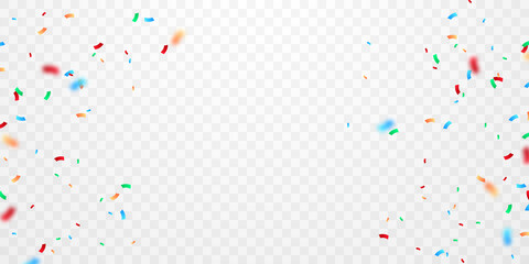 Background vector illustration with confetti. Beautiful colors for parties or celebrations.