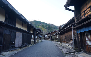 中山道 妻籠宿の美しい町並み（長野県南木曽町）