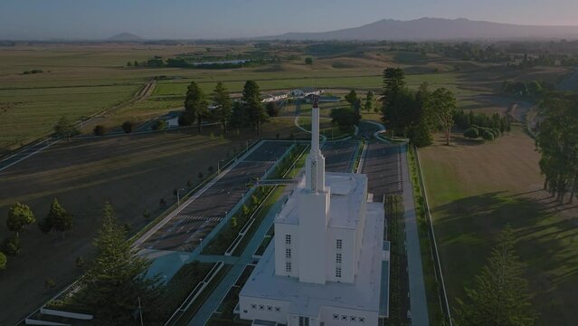 Aerial: Temple, Hamilton, New Zealand