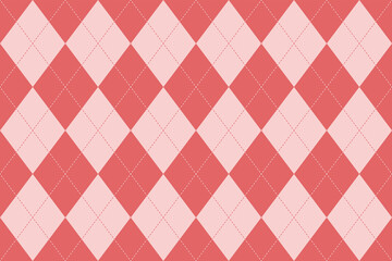 Argyle vector seamless pattern. Classic abstract geometric textile print imitation. Old fashioned knitted fabric pattern made of diamonds or lozenges.