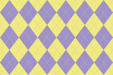 Argyle vector seamless pattern. Classic abstract geometric textile print imitation. Old fashioned knitted fabric pattern made of diamonds or lozenges.