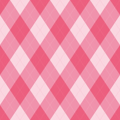 Argyle vector seamless pattern. Classic abstract geometric textile print imitation. Old fashioned knitted fabric pattern made of diamonds or lozenges.