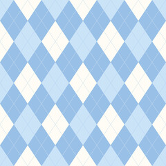 Argyle vector seamless pattern. Classic abstract geometric textile print imitation. Old fashioned knitted fabric pattern made of diamonds or lozenges.