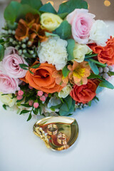 Obraz na płótnie Canvas delicate and beautiful wedding flowers
