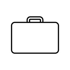 Luggage line icon, vector outline logo isolated on white background