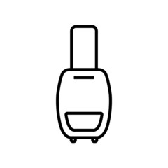 Luggage line icon, vector outline logo isolated on white background