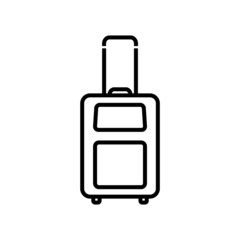 Luggage line icon, vector outline logo isolated on white background