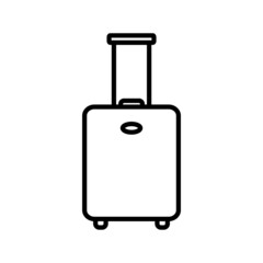 Luggage line icon, vector outline logo isolated on white background