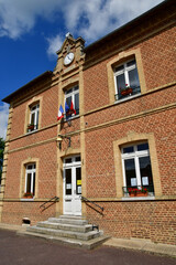 Fototapeta na wymiar Fresne l Archeveque; France - june 24 2021 : the town hall