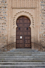 Entrance to Santiago el Mayor church in Toledo, Spain