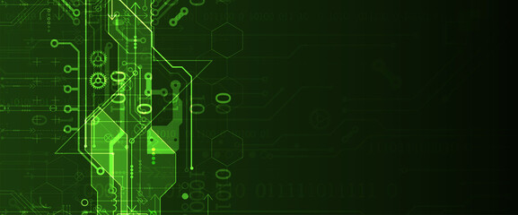 Naklejka premium Abstract background on technological and scientific topics. Various techno details. Vector format.