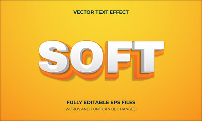 3D Vector Text Effect Template Design