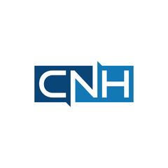 CNH letter logo design vector isolated on white background.