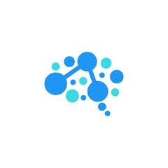 brain neuron logo design vector illustration.