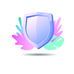 3d shield. Isolated vector illustration 
