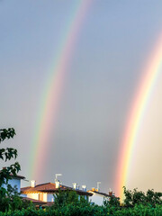 rainbow in the sky , image taken in Porto recanati, macerata, marche, Italy