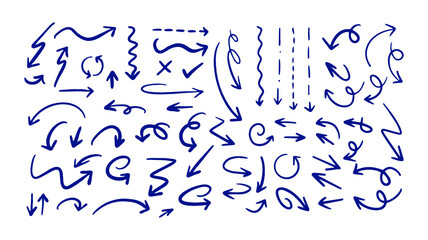 hand drawn arrow set 