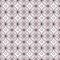 Modern Javanese Batik Kawung seamless pattern