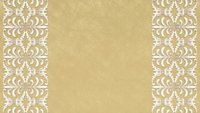 Decorative vintage antique floral baroque ornament, renaissance retro victorian elegant frame, royal damask background with border, grunge paper wedding beige template, greeting card with copy space