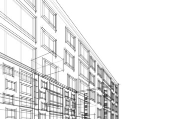 Fototapeta premium house sketch drawing