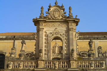 Fototapeta na wymiar Lecce, Apulia, Italy: historic buildings in the cathedral square