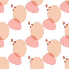 Seamless geometric pattern. Neutral colors hand drawn free shape background.