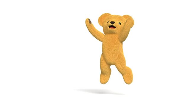 3D animation - Animation of a jumping bear.