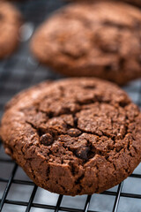 Double chocolate chip cookies