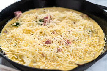 Spinach and ham frittata