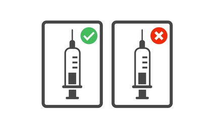 Vaccine Check icon set. Vector edtable isolated set of illustrations