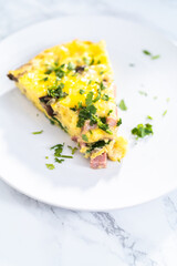 Spinach and ham frittata