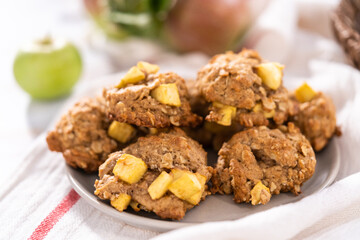 Apple oatmeal cookies