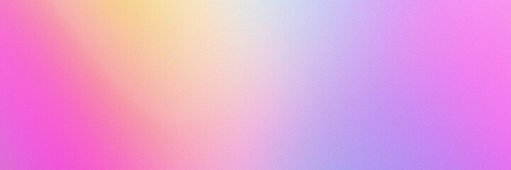 Abstract pastel holographic blurred grainy gradient banner background texture. Colorful digital grain soft noise effect pattern. Lo-fi multicolor vintage retro design.