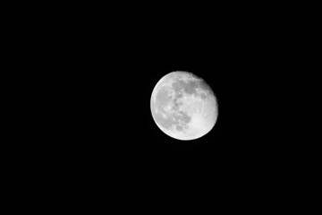 full moon over black image taken in Padova countryside, veneto , italy