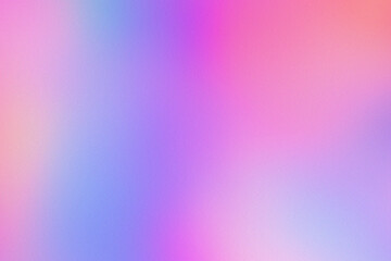 Abstract pastel holographic blurred grainy gradient background texture. Colorful digital grain soft noise effect pattern. Lo-fi multicolor vintage retro design.