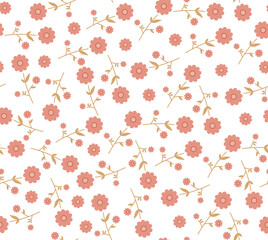 Floral bouquet pattern with small flowers and leaves