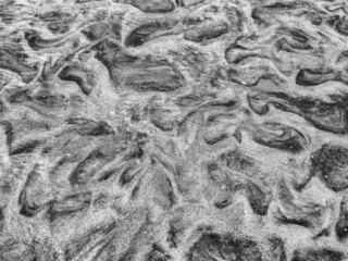 impressive sand patterns on beach on the Isle of Lewis, Scotland, UK