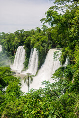 Waterfalls and jungle - a view from the Upper Trail at the Iguazu National Park (Puerto Iguazu,...