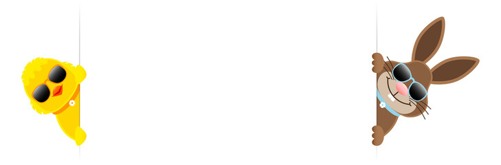 Osterhase & Küken Sonnenbrille Banner Außen © Jan Engel