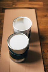 Wall paint cans