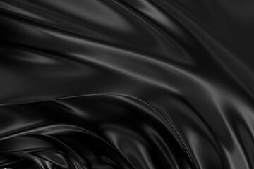 abstract soft dark shiny gray dynamic waves elegant shiny luxury fabric silk gradient texture on...