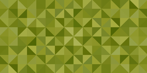 Green segmented background. Triangular pixelation. Color texture.