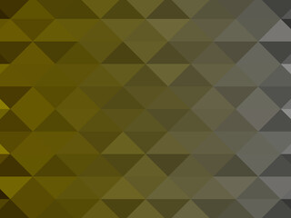 Bronze segmented background. Triangular pixelation. Color texture.