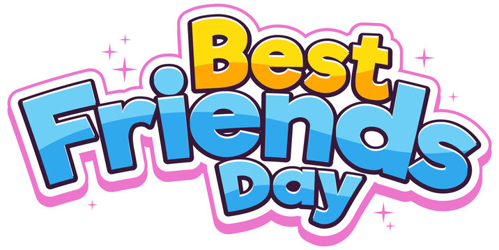 Best Friends Day word logo on white background