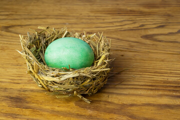 Painted eggs for easter holiday close-up.Easter eggs
