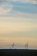 Wind generator installed in the middle of nature