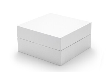 White paper box isolated on white background - obrazy, fototapety, plakaty