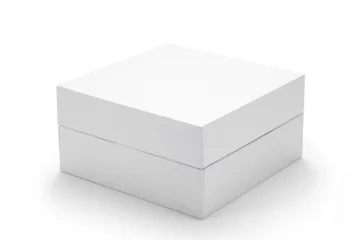 Foto op Canvas White paper box isolated on white background © koosen