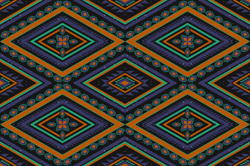 Abstract geometric ethnic oriental seamless pattern traditional. Striped tribal style. Design for background, wallpaper, vector illustration, fabric, clothing, batik, carpet, embroidery.